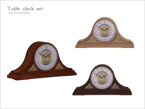Sims 4 — [Table clock set] Clock01 Vostok by Severinka_ — Table (Mantel) clock in a classic style 'Vostok' 3 colors