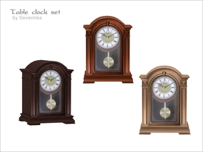 Sims 4 — [Table clock set] Clock03 Waterbury Antique by Severinka_ — Table (Mantel) clock in a classic style 'Waterbury