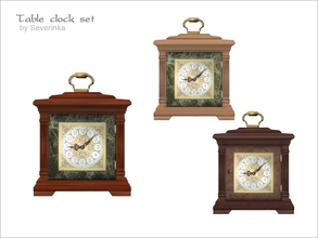 Sims 4 — [Table clock set] Clock04 Howard Miller by Severinka_ — Table (Mantel) clock in a classic style 'Howard Miller'