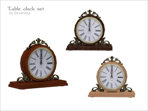 Sims 4 — [Table clock set] Clock05 Artpol by Severinka_ — Table (Mantel) clock in a classic style 'Artpol' 3 colors