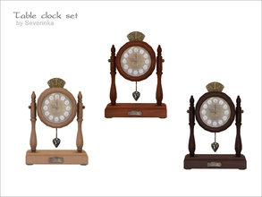 Sims 4 — [Table clock set] Clock06 KIT by Severinka_ — Table (Mantel) clock in a classic style 'KIT' 3 colors