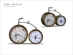 Sims 4 — [Table clock set] Clock07 Bicycle by Severinka_ — Table (Mantel) clock in a classic style 'Bicycle' 2 colors