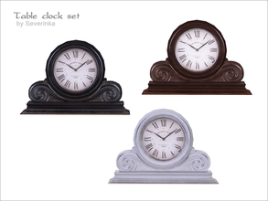 Sims 4 — [Table clock set] Clock08 Rintana Hotel by Severinka_ — Table (Mantel) clock in a classic style 'Rintana Hotel'