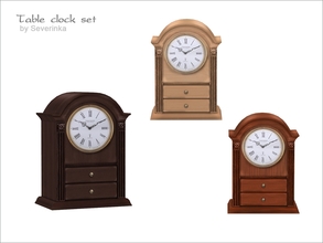 Sims 4 — [Table clock set] Clock09 Windsor by Severinka_ — Table (Mantel) clock in a classic style 'Windsor' 3 colors