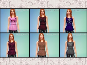 Sims 4 — Six Woman Tops by WanessaV — 6 tops for teenage, woman and elder.