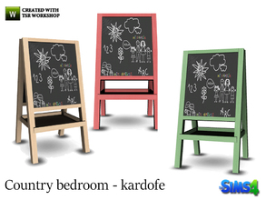Sims 4 — kardofe_Country bedroom_Blackboard by kardofe — Children slate, only decorative. It is in miscellaneous
