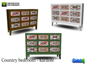 Sims 4 — kardofe_Country bedroom_Dresser by kardofe — Dresser with many drawers to store