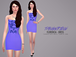 Sims 4 — Florencia - Dress by tangerinesimblr — Florencia - Dress | 4 colors / Custom Thumbnail **PLEASE, don't re-upload
