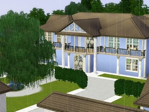 Sims 3 — Blue Moon Mansion by clgadd2 — A spacious 3 bedroom 4 bath house with an indoor pool, guest house with its own