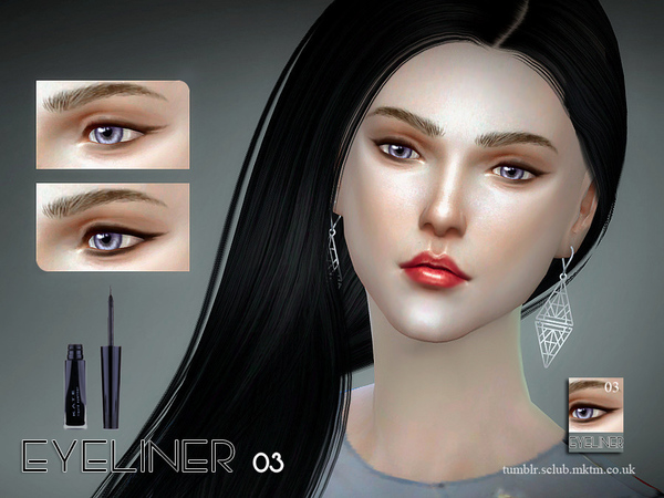 Sims 4 — S-Club LL ts4 eyeliner 03 by S-Club — Eyeliner for pretty women, 3 styles include, enjoy !