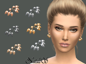 Sims 4 — NataliS_Metal spikes ear jackets by Natalis — Ear jackets are designed to be worn with the stud ball in front