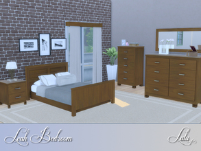 Sims 4 — Leah Bedroom  by Lulu265 — The Leah Bedroom collection has a casual contemporary appeal that will brighten up