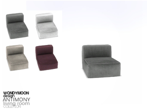 Sims 4 — Antimony Living Chair by wondymoon — - Antimony Living - Living Chair - Wondymoon|TSR - Nov'2015