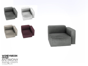 Sims 4 — Antimony Living Chair (Right) by wondymoon — - Antimony Living - Living Chair (Right) - Wondymoon|TSR - Nov'2015