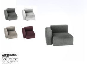 Sims 4 — Antimony Living Chair (Left) by wondymoon — - Antimony Living - Living Chair (Left) - Wondymoon|TSR - Nov'2015