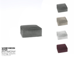 Sims 4 — Antimony Living Chair (Pouffe) by wondymoon — - Antimony Living - Living Chair (Pouffe) - Wondymoon|TSR -