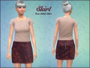 Sims 4 — Nice Skirt by WanessaV — One skirt for teenage, adult and elder.