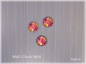 Sims 4 — Wall Clock N02 by Neferu2 — Wall clock collection_N02