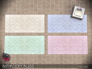 Sims 4 — BathroomRugs by Paogae — A small modern rug in four colors for your sim's bathroom. You can enlarge it with the