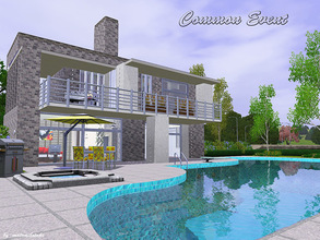 Sims 3 — Common_Event by matomibotaki — Modern and well-wrought Sims 3 house, with common event architecture for a