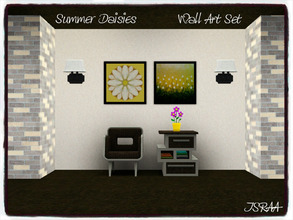 Sims 3 — Summer Daisies_SET. by Xodess — This beautiful set comes with two separate files, each with one single painting.