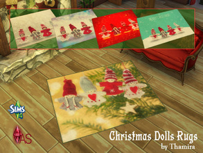 Sims 4 — Christmas Dolls Rugs by Thamira — Christmas rugs with sweet little dolls Hope you enjoy it :)