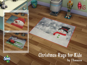 Sims 4 — Christmas Rugs for Kids by Thamira — Christmas rugs for kids with Christmas and Winter designs Hope you enjoy it