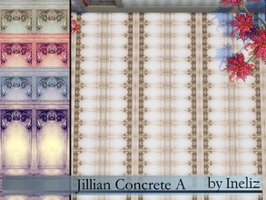 Sims 4 — Jillian Concrete A by Ineliz — A washed out and elegant concrete pattern. Comes in 5 colors. 