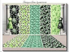 Sims 3 — Snazzy in Green_marcorse. by marcorse — Five Fabric patterns in shades of green. [Note: