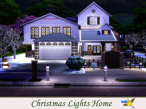 Sims 4 —  Christmas Lights Home by evi — This lot is waiting for sims who love to celebrate Christmas and New Year's Eve.