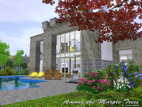 Sims 3 — Among_the_Maple_Trees by matomibotaki — Modern family house with unusual architecture and stylish ambience.