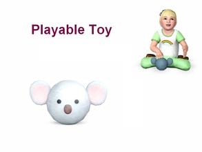 Sims 3 — Owen Koala Head Toy by Flovv — A little animal head toy.