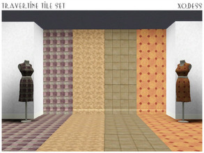 Sims 3 — Travertine Tile Set. by Xodess — This set consists of four tile textures... How to find them in game: After