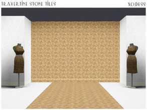 Sims 3 — Travertine Stone by Xodess — This texture is part of the - TRAVERTINE TILE SET - N1. How to find it in game: