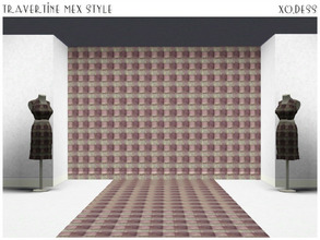Sims 3 — Travertine - MEX Style by Xodess — This texture is part of the - TRAVERTINE TILE SET - N1. How to find it in