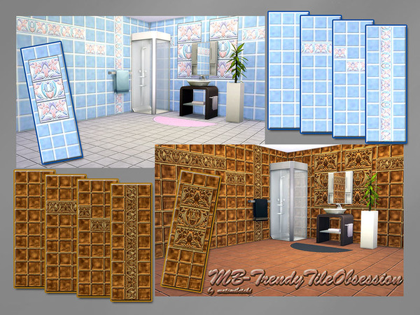 Sims 4 — MB-TrendyTileObsession by matomibotaki — MB-TrendyTileObsession, set contains MB-TrendyTileObsession and
