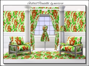 Sims 3 — Abstract Poinsettia_marcorse by marcorse — Fabric pattern: abstract poinsettia design for Christmas decor