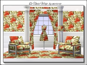 Sims 3 — Oz Xmas Wrap_marcorse by marcorse — Fabric pattern: Australian themed Christmas wrap featuring native red