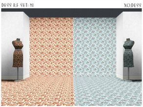 Sims 3 — Dess_RF_SET. N1 by Xodess — This set consists of two Retro Floral patterns... How to find them in game: After