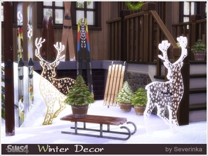 Sims 4 — Winter Outdoor Decor set by Severinka_ — Set outdoor winter decoration for lot. For realism on all the objects