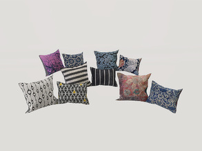 Sims 4 — Color Living - Pillow (L) by ung999 — Color Living - Pillow (L) Color Options : 5 Located at : Decor / clutter