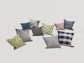 Sims 4 — Color Living - Pillow (R) by ung999 — Color Living - Pillow (R) Color Options : 5 Located at : Decor / clutter