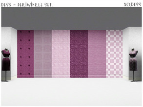Sims 3 — Dess_Periwinkle SET. by Xodess — This set consists of six textures... all made up of purple shades. How to find