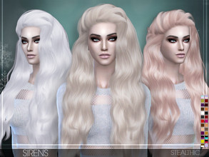 Sims 4 — Stealthic - Sirens (Female Hair) by Stealthic — -Minor transparency issues -Compatible with hats -27 Colors -All