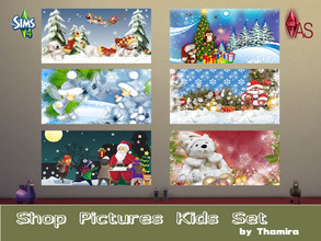 Sims 4 — Shop Pictures Kids Set by Thamira — Christmas children images suitable for shops. If it increases, as in the