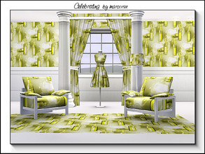Sims 3 — Celebrating_marcorse by marcorse — Themed pattern - empty wine bottles and half full glass . . we've been