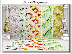 Sims 3 — Peace and Joy_marcorse by marcorse — Five thoughtful patterns for your Sim New Year's Day. All are found in