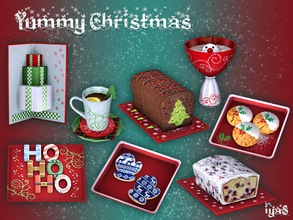 Sims 4 — Yummy Christmas by soloriya — Decorate your holiday table with these delicious Christas treats and festive
