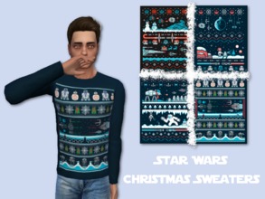 Sims 4 — Star Wars Christmas Sweaters (male) by simmi98x — You can't decide whether to be in a Star Wars mood or in a