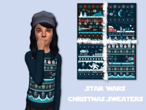Sims 4 — Star Wars Christmas Sweaters (child) by simmi98x — You can't decide whether to be in a Star Wars mood or in a